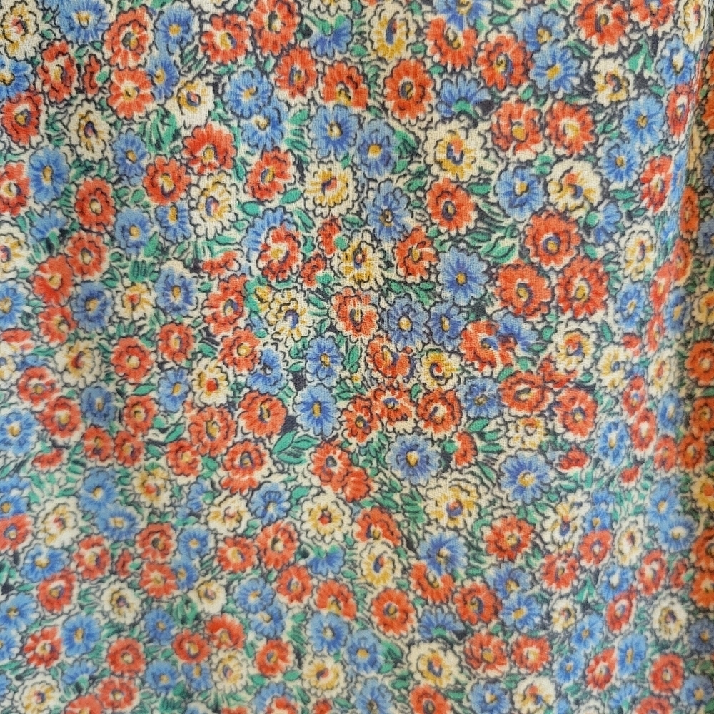 Vintage 90s Compagnie Internationale Express Red Blue Floral Sundress - Picture 3 of 6